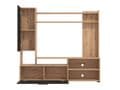 Algarve Artisan Oak Effect And Black TV Entertainment Unit - 11011452