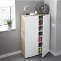 Alvaro White And Oak Effect 30 Pairs Shoe Cupboard Cabinet - 3229