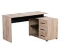 Amag Oak And Black Corner Desk - 11008666