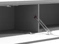 Amarentis Graphite Grey Wall Mounted Floating Wide Large TV Unit - 11013549