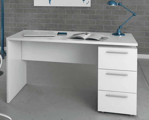 Amur Artic White Computer Office Desk Table - 2614