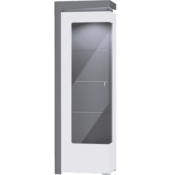 Athens Grey And White Gloss LEFT Display with Glass Door and