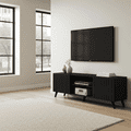 Atlantis Matte Black Large TV Cabinet - 3182