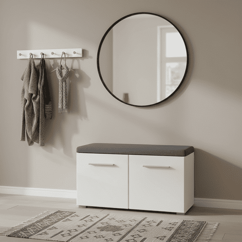 Beny White Gloss Hallway Storage - 11008567