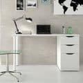 Blanco Artic White Desk With 3 Drawers - 2490