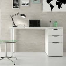 Blanco Artic White Desk With 3 Drawers - 2490