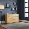 Camar Large Oak Effect 3 Drawer Sideboard K45 - 2706