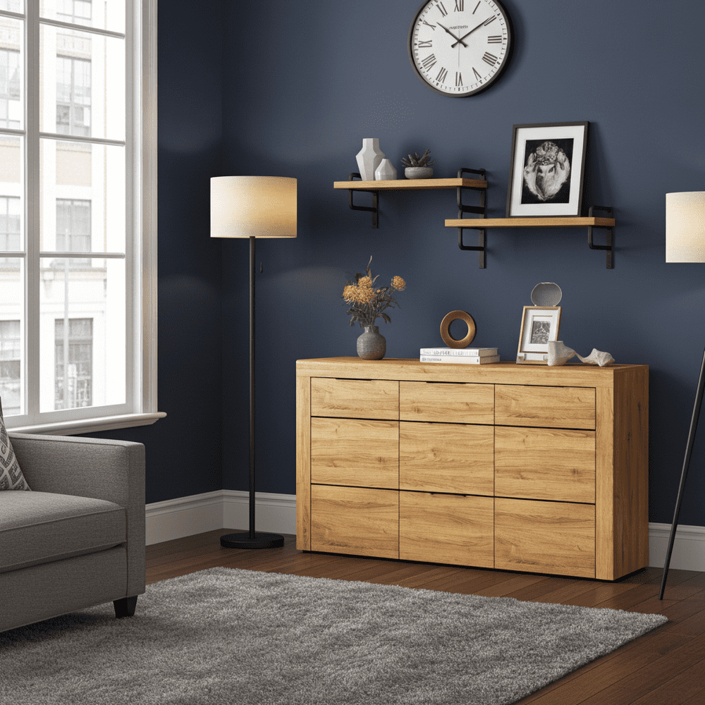 Camar Large Oak Effect 3 Drawer Sideboard K45 - 2706