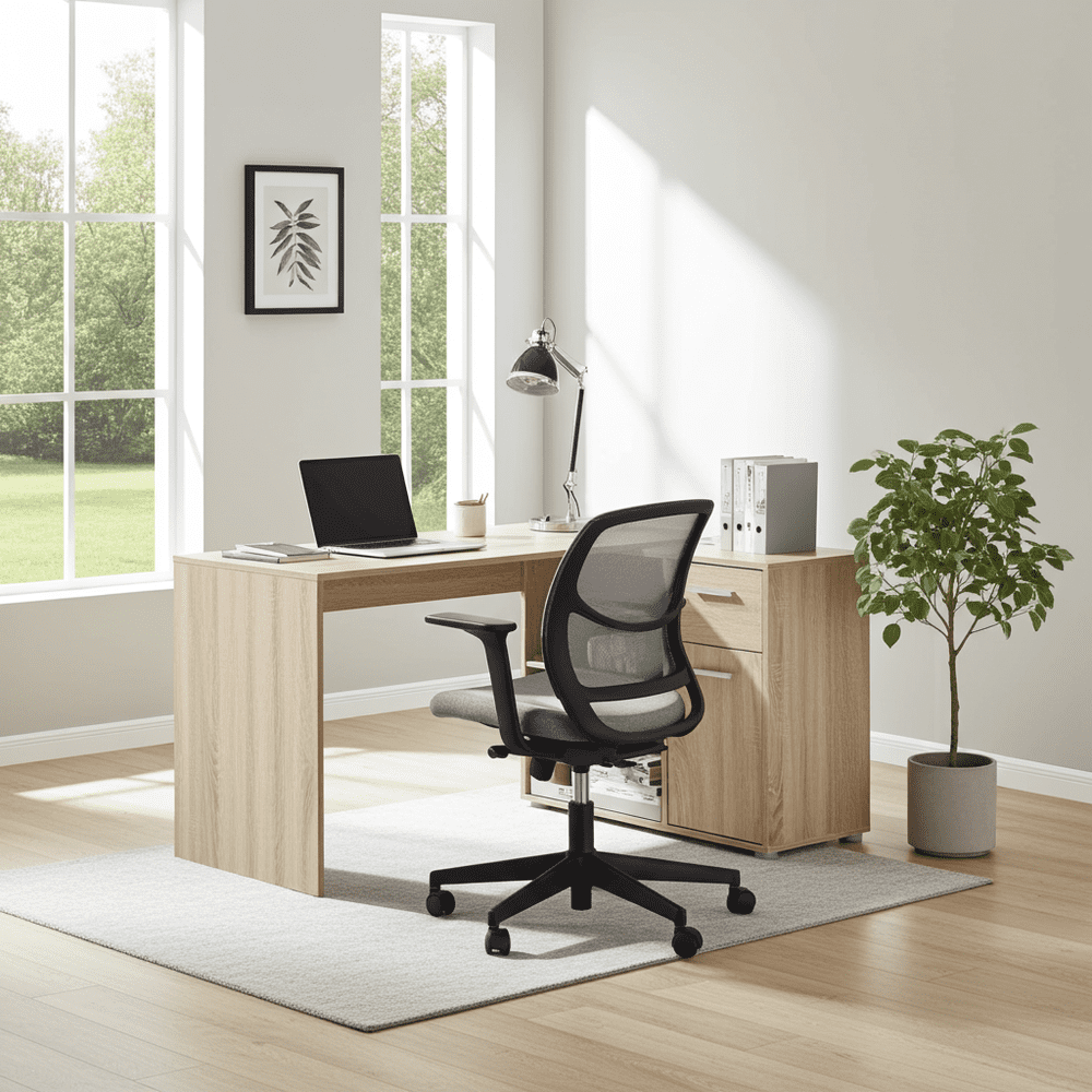 Carin Corner Flexi Desk Oak Effect - 2561