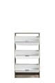 Carrera Mirrored and Oak Effect 3 Drawer Shoe Cabinet 11008519