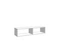 Como Black Slat Effect Wall Mounted Floating Small TV Entertainment Unit - 11014661
