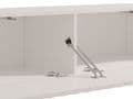 Como White Slat Effect Wall Mounted Floating Small TV Entertainment Unit - 11014661