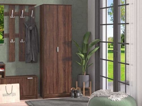 Cotswold Dark Brown 2 Door Utility Cupboard - 11011250