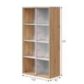 Danso Artic White and Oak Short Bookshelf Unit - 3215