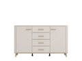 Dariqon Cashmere And Oak Effect 154cm 2 Door 4 Drawer Sideboard - 11014454