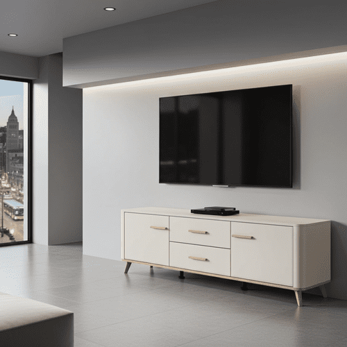 Dariqon Cashmere And Oak Effect 154cm TV Unit -  11014453