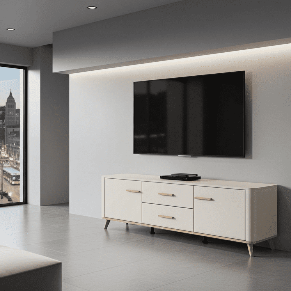 Dariqon Cashmere And Oak Effect 154cm TV Unit - 11014453
