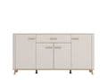 Dariqon Cashmere And Oak Effect 180cm 4 Door Sideboard - 11014491