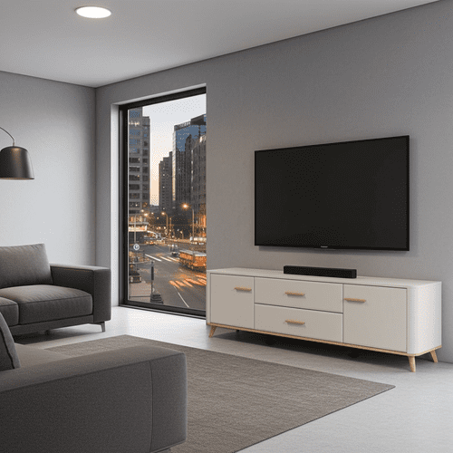 Dariqon Cashmere And Oak Effect Large Wide 180cm TV Unit -  11014490