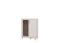 Dariqon Cashmere And Oak Effect Low 2 Door Display Cabinet -  11014452
