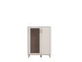 Dariqon Cashmere And Oak Effect Low 2 Door Display Cabinet -  11014452