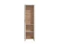 Dariqon Cashmere And Oak Effect Tall Slim 2 Door Display Cabinet - 11014451
