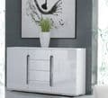 Elise White High Gloss And Grey 2 Door / 4 Drawer Sideboard T46- 3020