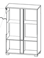 Elise White High Gloss And Grey Low Display Cabinet T12 - 3024