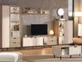 Evandria Grey Oak Effect Cashmere Slatted Short Sideboard -  11013843
