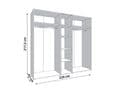 Granada Cashmere And Artisan Oak Effect Mirrored 5 Door Wardrobe - 11013695