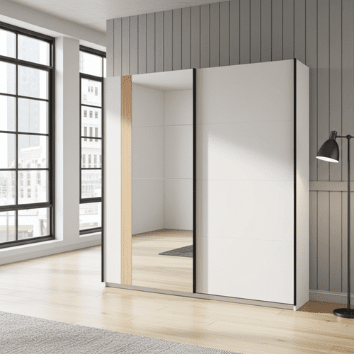 Granada Cashmere And Artisan Oak Effect Sliding Door Wardrobe 220cm - 11013694