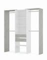Guadalupe Large Concrete Grey and White Open Door Wardrobe - 3200
