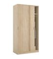 Hansen Canadian Oak Effect Small Narrow Sliding 2 Door Wardrobe - 3211