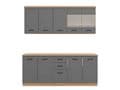 Hudson 200cm Graphite Grey Kitchen Units - 11012183
