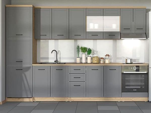 Hudson 200cm Graphite Grey Kitchen Units - 11012183