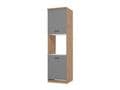 Hudson Grey And Oak Effect Tall 60cm 3 Door Kitchen Larder Unit Pantry Cupboard - 11012281