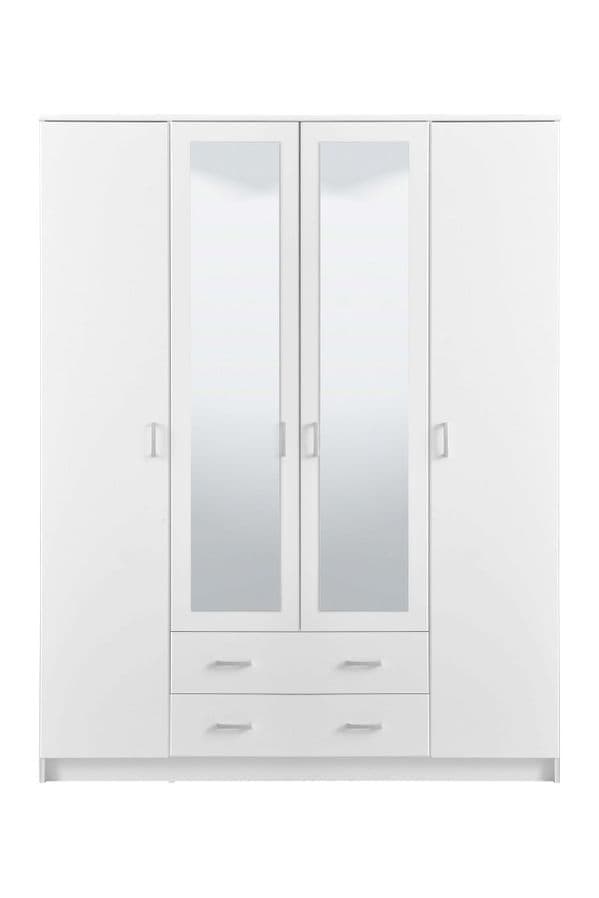 Kano White 4 Door Wardrobe - 3048
