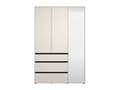Kyoto Cashmere 3 Door 3 Drawer Mirrored Wardrobe - 11014290