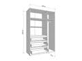 Kyoto Cashmere 3 Door 3 Drawer Mirrored Wardrobe - 11014290