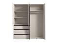 Kyoto Cashmere 4 Door 3 Drawer Mirrored Wardrobe - 11014287