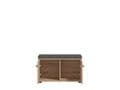 Lazlo Slatted Artisan Oak Effect Hallway Storage Bench - 11013432