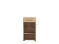 Lazlo Slatted Artisan Oak Effect Low Narrow Hallway Sideboard - 11013433