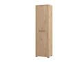 Lazlo Slatted Artisan Oak Effect Slim Wardrobe - 11013431