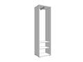 Lazlo Slatted Artisan Oak Effect Slim Wardrobe - 11013431