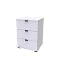 Limone Arctic White 3 Drawer Bedside Table - 11008319