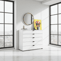 Limone Arctic White Wide 6 Drawer Chest - 11008296