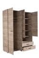Limone Grey Oak 4 Door Wardrobe - 11008265