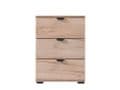 Limone Oak Effect 3 Drawer Bedside Table - 11008315