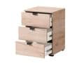Limone Oak Effect 3 Drawer Bedside Table - 11008315