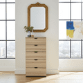 Limone Oak Effect Narrow 5 Drawer Chest - 11008309